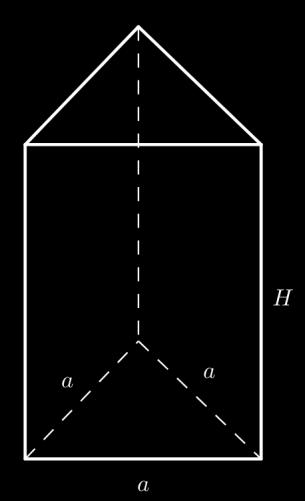Површина правилне тростране призме (слика 4.