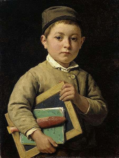 1. Albert Anker, μαθητής.