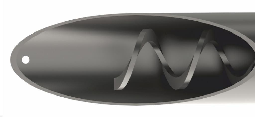 rúr s priemerom 60mm alebo 76mm dĺžky 2m alebo 3m (závisí to od veľkosti kúpeného horáka). Vnútri rúry sa nachádza oceľová špirála poháňaná elektrickým motorom 230 AC s prevodovkou.