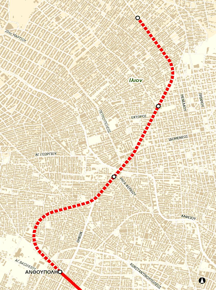 FUTURE METRO PROJECTS IN ATHENS EXTENSION OF LINE 2 TO ILION 3.
