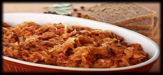 Τοπικά πιάτα και συνταγές To bigos είναι ένα από τα πιο χαρακτηριστικά παραδοσιακά πιάτα της Πολωνίας και περιλαμβάνει κομμάτια
