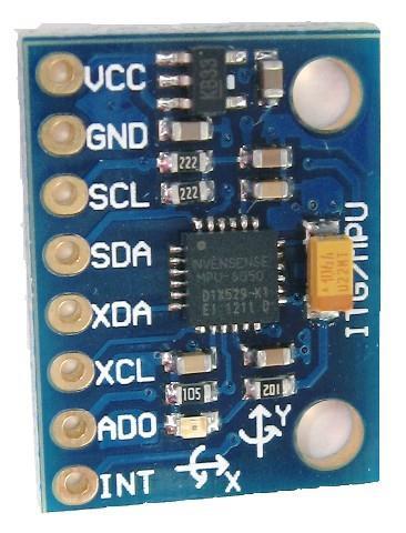 2.7. Gyroskopy MPU-6050 Obvod, ktorý sme si vybrali (MPU-6050 6DOF 3 Axis Gyroscope+Accelerometer) je vyrobený technológiou MEMS a obsahuje v sebe 3-osý gyroskop a 3-osý akcelerometer na jednom čipe.