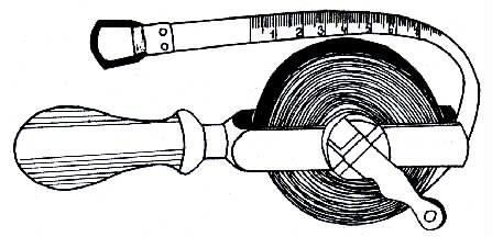 5.1. Meranie džok pásmom Obr. 5.6. Svahomerná súprava Najpoužívanejšou pomôckou na priame meranie džok je pásmo. Vyhotovené je z oceového pásu v džkach 10, 0, 30 a 50 m.