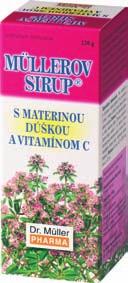 Müllerov sirup s materinou dúškou a vitamínom C Výživový doplnok v tekutej forme Pre svoje výborné chuťové vlastnosti je vhodný pre deti od 3 rokov.