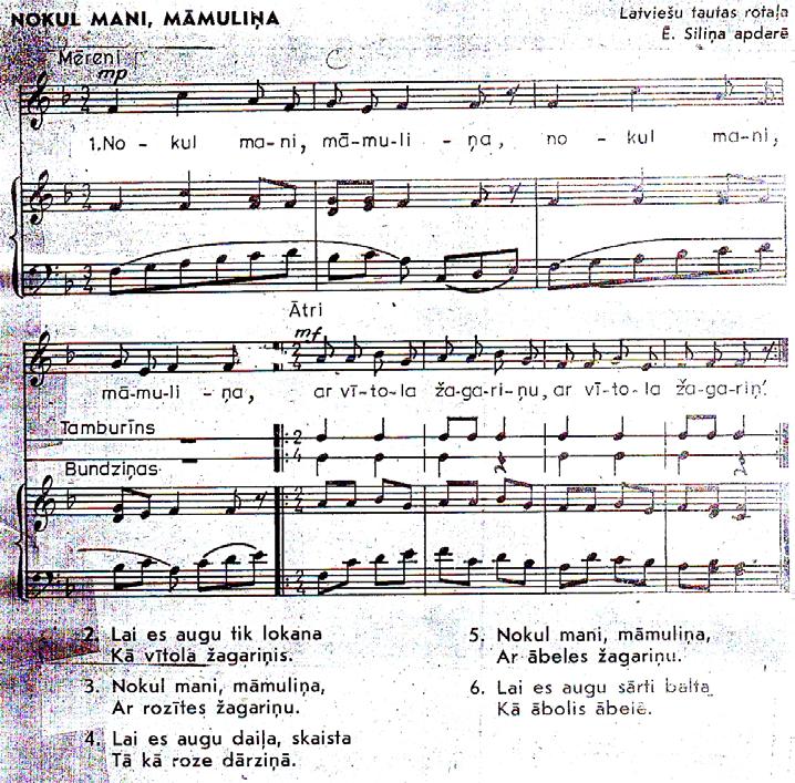 svētki Rotalas apraksts (autors H. Sūna) Sākuma stāvoklis: dalībnieki pa pāriem stāv dārziņā. 1. 4. takts: pāri iet dejas ceļa virzienā. 5. 8.