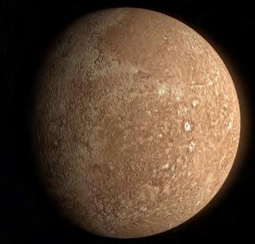 NOTA Mercurius Die volgende bladsye verskaf interessante bykomende inligting oor die planete in ons sonnestelsel Mercurius se atmosfeer is baie dun en word voortdurend in die ruimte in verloor Dit is