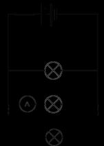 METODE: 1 Stel 'n stroombaan op met twee selle in serie en drie gloeilampies in parallel geskakel 2 Skakel 'n ammeter in serie tussen die selle en die eerste roete, soos wat in die diagram gewys word