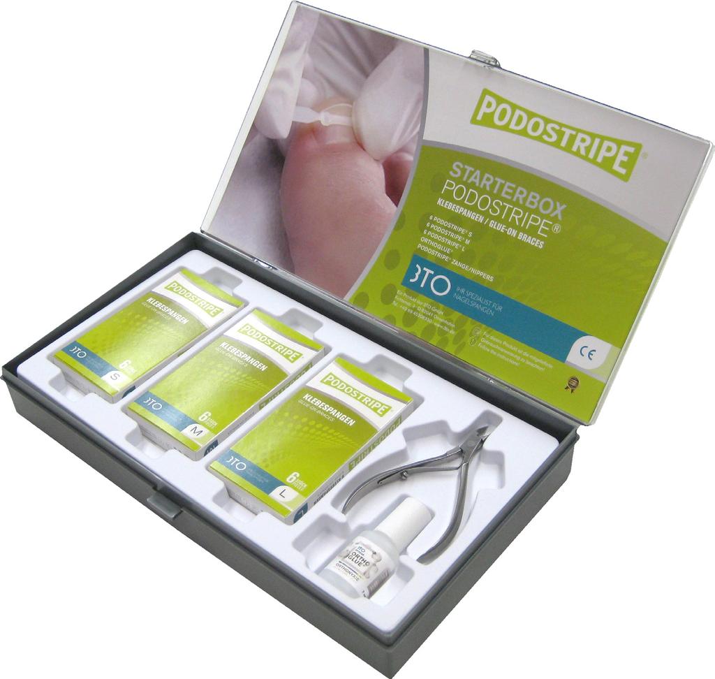 Η πρόταση μου : Ξεκινήστε με το PODOSTRIPE STARTERBOX περιέχει οτιδήποτε χρειάζεστε για μια επιτυχιμένη θεραπεία.