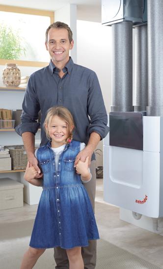 tepla (podľa PHI *) a o 10% nižšia spotreba energie (podľa PHI * 0,24 W h/m 3 Kompletná ponuka: 3 veľkosti so vzduchovými výkonmi: 350, 450, 600 m