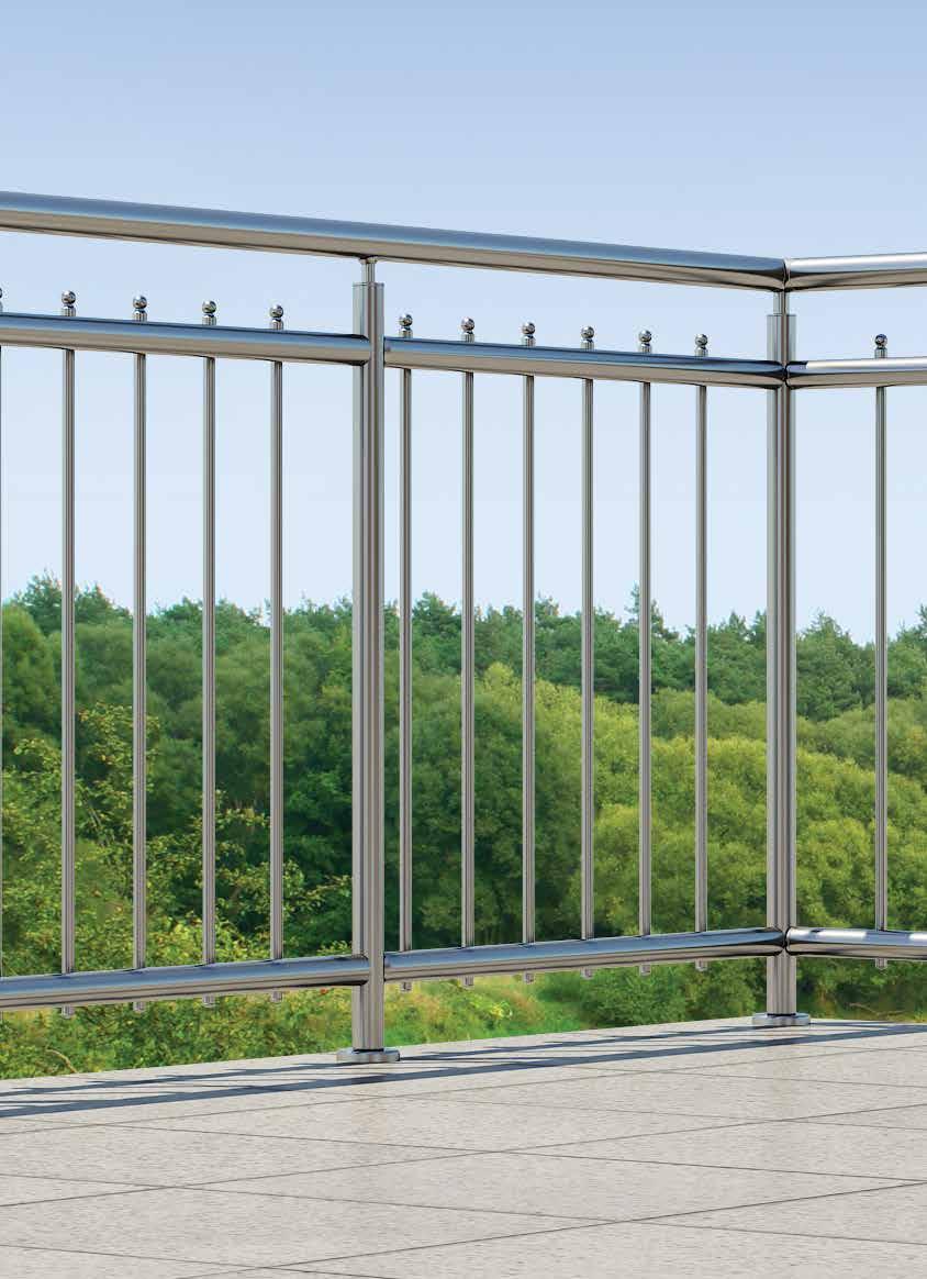 The process F50 Railing System is anodized according to the Sulfuric acid method and the production meets the standards for moderate thickness coatings MIL-A-8625 Type II.