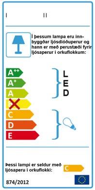 skipt um: c) lampi sem inniheldur bæði ljósdíóðueiningar sem ekki verður