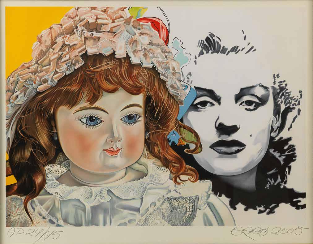 30χ30 εκ. Marilyn Monroe Μεταξοτυπία. 80Χ100 εκ.