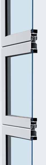 ALR F42 Glazing, ALR 67 Thermo Glazing Veľkoplošne presklené hliníkové brány PRAVÉ SKLO ALR F42 Glazing Brána ideálna ako výklad: priebežné presklené polia s pravým sklom poskytujú nerušený pohľad do