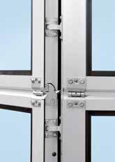 Sériovo so skryto ležiacimi závesmi Plochý rám integrovaných dverí Obvodový rám pozostáva z plochého hliníkového profilu.