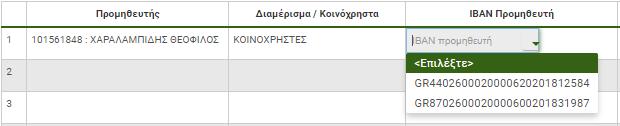 Σημειώνεται ότι ο ωφελούμενος μπορεί να καταχωρήσει τον ΑΦΜ του προμηθευτή/αναδόχου του μόνο εφόσον ο δεύτερος έχει εγγραφεί επιτυχώς στο σύστημα, με βάση τη διαδικασία που ορίζεται στο Κεφάλαιο 3