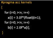 Διαφορέσ μεταξύ των directives kernels και parallel (1) Παραλλθλοποίθςθ μπλοκ κϊδικα με δφο βρόχουσ: