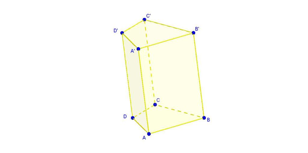 podstavy (dolná: ABCD a horná: A'B'C'D') dva rovnobežné, zhodné mnohouholníky (zhodné aj s určujúcim útvarom) výška: v vzdialenosť podstáv hrana podstavy (podstavná hrana: AB, BC,, C'D', D'A') každá