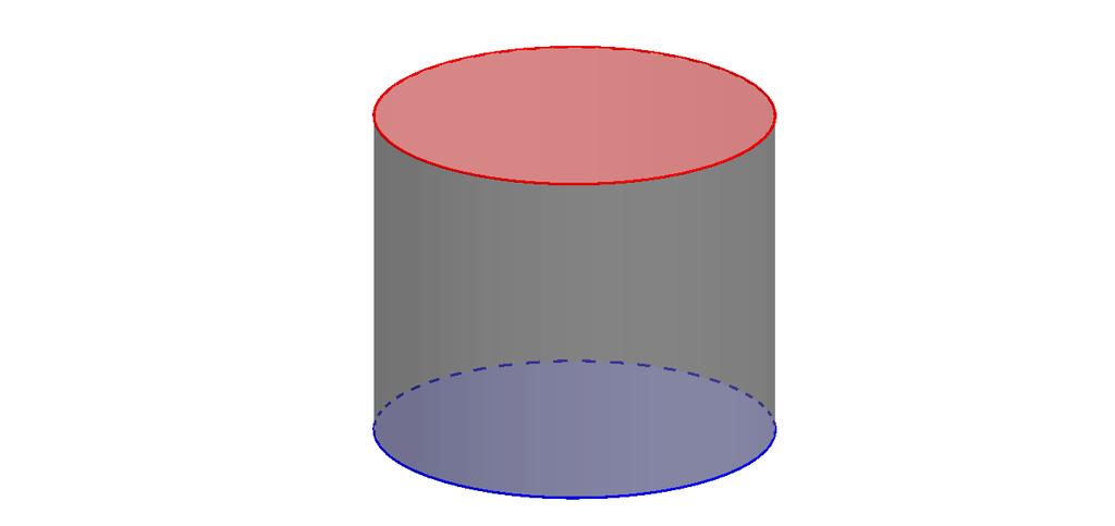 podstavy (dolná a horná) dva rovnobežné, zhodné krivkami ohraničené rovinné útvary (zhodné aj s určujúcim útvarom) výška: v vzdialenosť podstáv strany valca spojnice hraničných bodov dolnej a hornej