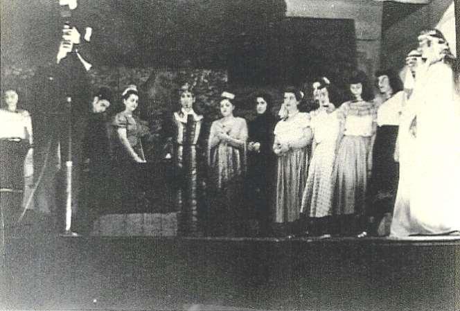 In this month s photos, courtesy of Voula Manis, you see members of the choir performing a play, in Greek, at the New Century Club (now the Delaware Children s Theatre) on Delaware Avenue.