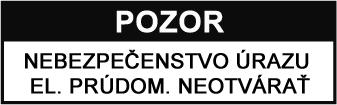 SK Bezpečnostné opatrenie Upozornenie: Tento prehrávač video diskov využíva laserový systém.