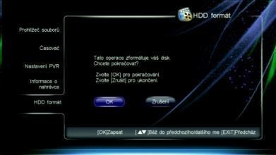 Stlačte LIST v móde bez Menu pre zobrazenie okna so Zoznamom súborov. Na ikone v ľavom dolnom rohu okna sú zobrazené použité a voľné miesto na USB disku.