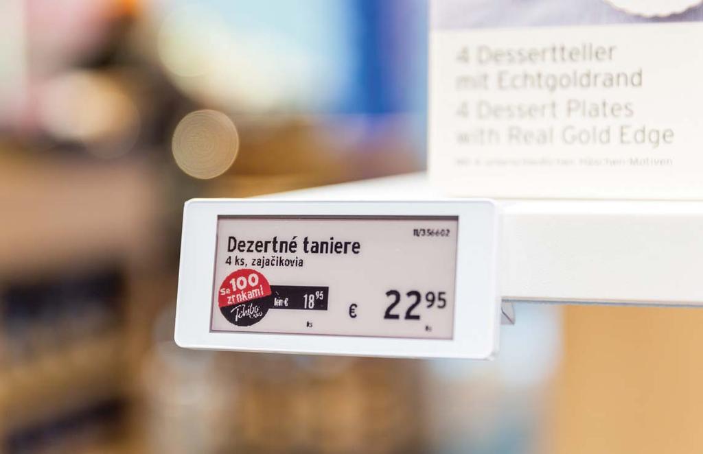 PLACE ELEKTRONICKÉ CENOVKY: PRÍPADOVÁ ŠTÚDIA TCHIBO Sieť Tchibo sa po úspešnom testovaní a praktických skúsenostiach zo strany zákazníkov aj zamestnancov rozhodlo zaviesť elektronické cenovky v celej