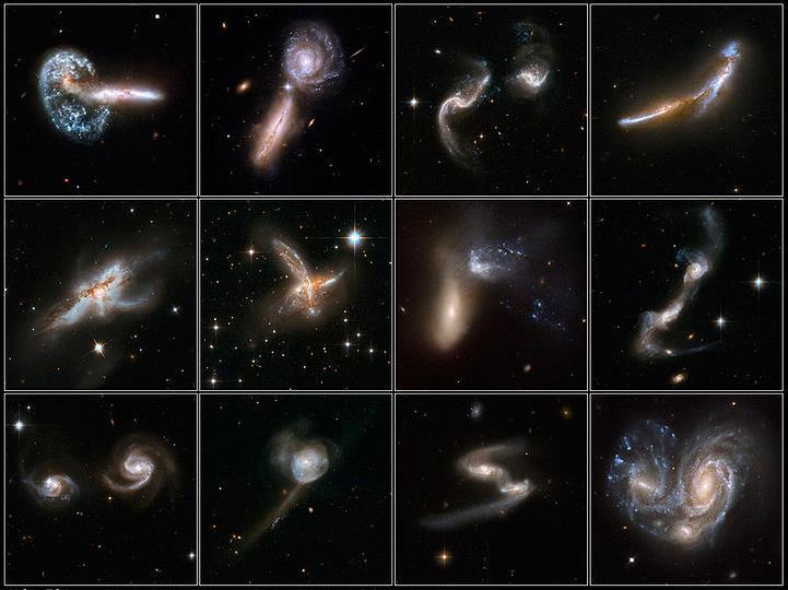 Zrážky galaxií Pestrá paleta príkladov
