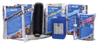 jednotlivých komponentov. MAPEI dodáva kompletnú škálu výrobkov vysokej kvality, vďaka ktorým môže byť dosiahnutý požadovaný dizajn a spracovanie.