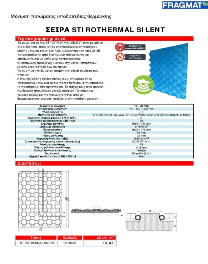 ΕΝΔΟΔΑΠΕΔΙΑ ΘΕΡΜΑΝΣΗ FRAGMAT Στις
