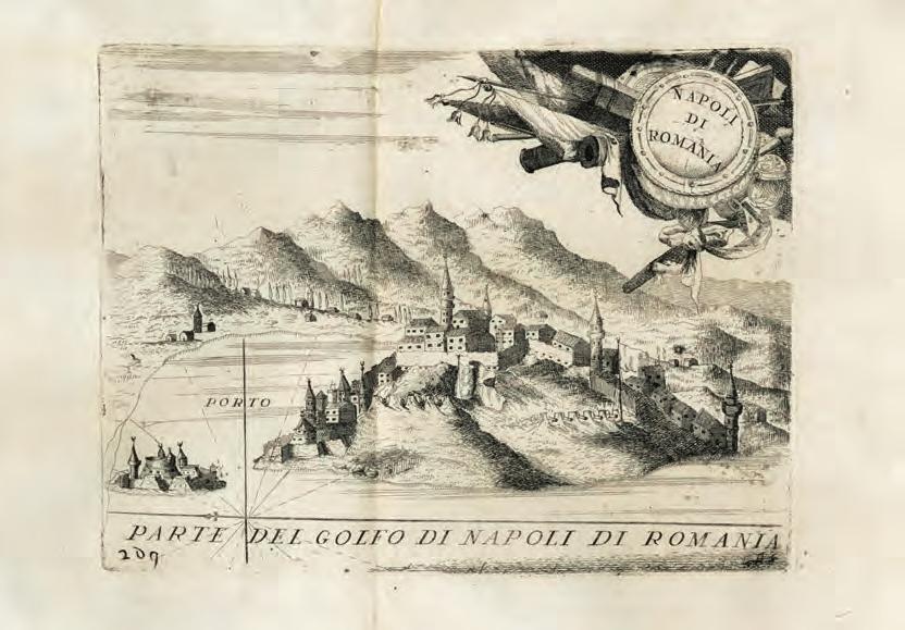 329 Serenissima Republica di Venetia, dall anno 1684 sino al dì presente. Βενετία, G. Albrizzi, 1687. 4 ο, 221 x 160 mm., 143 σ. (ἐπιδιόρθωση στό ἐξωτερικό περιθώριο ἑνός φύλλου: σ.