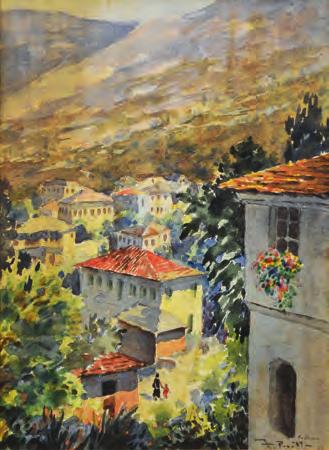Σέ κορνίζα. 250-350 419 PERILLA, François. Λίμνη Βουλιαγμένης.