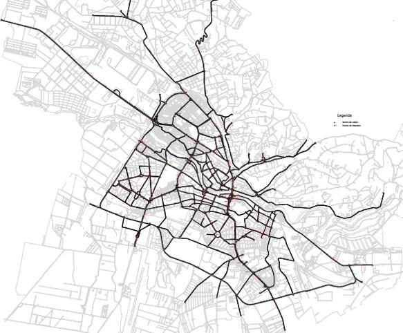 Figură 2-2 - Rețeaua rutieră semnificativă din Municipiul Oradea Sursa: Planul de mobilitate urbană durabilă Oradea Ca și străzi de importanţă strategică se pot enumera: - Calea Clujului; - Str. Gen.