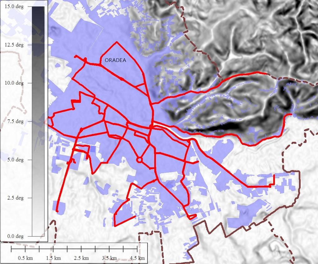 2.3. Constrângeri de ordin tehnic Dat fiind faptul că o parte din serviciul de transport public din Municipiul Oradea este operat cu autobuze care nu depind decât de existenţa străzilor și nu de