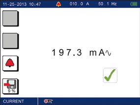 3P - forma semnalului de testare: AC, pulsatil sau continuu - activarea/dezactivarea Beeper Volt în modul Pantă - activarea/dezactivarea alarmelor în modul Impuls L1 L3 L2 ĂSURAREA CURENTULUI DE