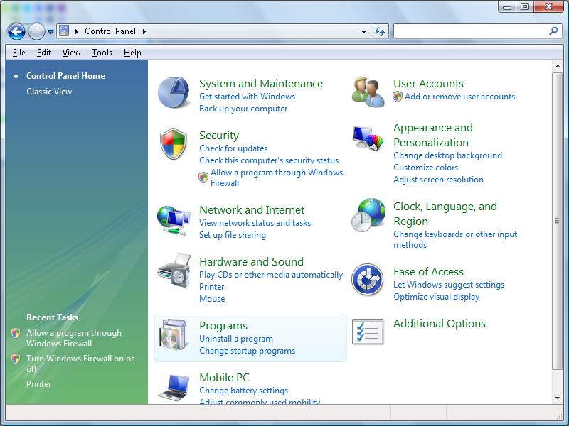 Πώς να ενεργοποιηθεί η TELNET στα Windows VISTA / 7 Στην προεπιλεγμένη