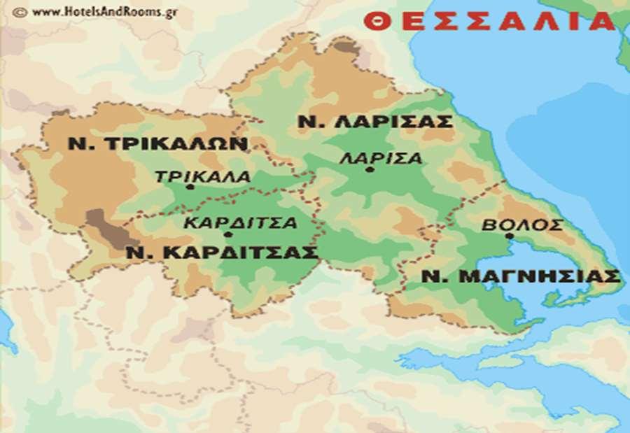 Εικόνα 1 Χάρτης των νομών της