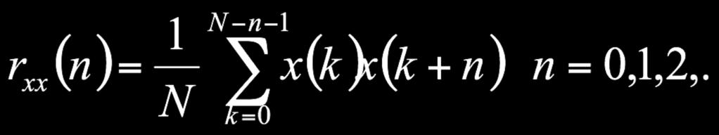 an estimate of the autocovariance and defined as Α.