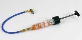 TP-9860-0301 Schválené výrobcami automobilov Ručná pumpa pre pridávanie aditív na detekciu netesností Pre pridávanie aditív na detekciu netesností TRACER do nasávacej strany klimatizácií naplnených