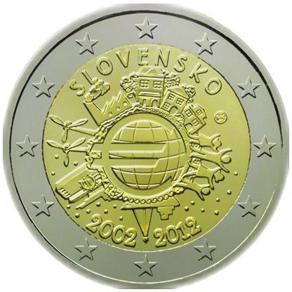 SLOVINO Legenda: SLOVENIJA/2002 2012 Nápis na hrane: SLOVENIJA, za ktorým je vyrytá
