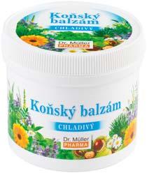 250 ml Konský balzam chladivý Konský balzam chladivý obsahuje vyváženú kombináciu štandardizovaných bylinných extraktov (z pagaštana konského, komonice lekárskej, nechtíka lekárskeho, hamamelu