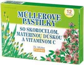 Müllerove pastilky sú vhodné pre dospelých a väčšina i pre deti a je možné ich výhodne kombinovať s Müllerovými sirupmi a s Müllerovými čajmi.