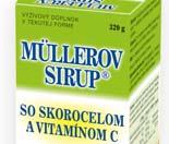 Müllerov sirup s islandským lišajníkom a vitamínom C Výživový doplnok v tekutej forme Pre svoje výborné chuťové vlastnosti je vhodný pre deti od 3 rokov.