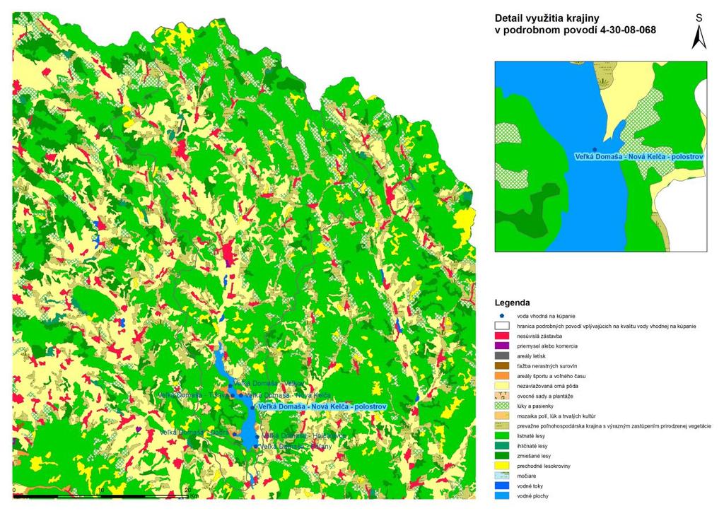 Mapa 7: Vyuţitie krajiny v oblasti vplyvu (zdroj: SAŢP, spracované VÚVH) Popis zdrojov znečistenia v oblasti vplyvu Podľa výsledkov hygienickej prehliadky, ktorá bola v roku 2012 sa na negatívnom