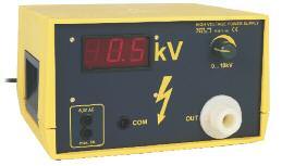 .. +18 kv plynule nastaviteľné, max. 0,5 ma. Zobrazenie napätia : 7 segmentový LED displej, výška číslic : 20 mm.