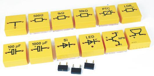 Elektrické systémy P3795-1A Elektronika základy kompakt (MSP) skladá sa z : P3710-1T 1x MSP T-vodič P3710-3M 1x MSP odpor 500 Ω P3710-3O 1x MSP odpor 1 kω P3710-3R 1x MSP odpor 10 kω P3710-4E 1x MSP