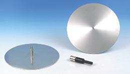 D=50 mm DE530-1K Kondenzátorové kotúče na tyči so závitom, pár DE531-1D Dielektrické platne Pre použitie ako dielektrikum v doskových kondenzátoroch; dve platne z plastickej hmoty rozličných hrúbok.