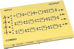 Rozmery prvkov: 310x220x27 mm DE940-0A MLP číselné sústavy Tento panel slúži pre demonštráciu číselných sústav používaných v informatike (dvojková a hexadecimálna sústava). Rozsah 0... 255 príp.