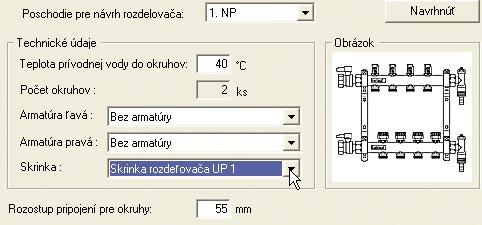 okruhov (Obr. 2.9-41). Obr. 2.9-41 Nastavenie rozostupu pripojení Rozostup pripojení pre okruhy udáva vzdialenosť krúžkov (vývodov z rozdeľovača) pri zobrazení v pôdoryse.