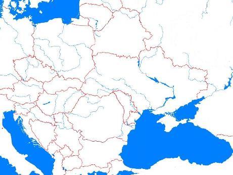 216. Koje more je označeno slovom: A - B - C - D - E - 217. Poljsku oboji žutom bojom. 218. Njemačku označi horizontalnim (vodoravnim) crtama. 219. Dansku oboji zelenom bojom. 220.