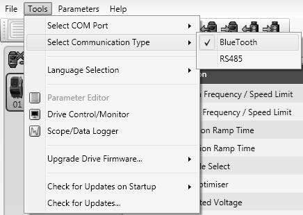 Spustite softvér LT-Shell V4.0.exe. 7. Zobrazí sa editor parametrov. 8.